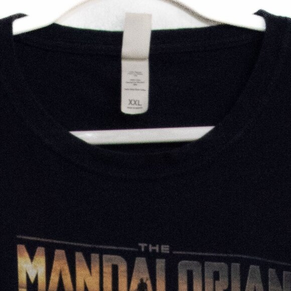 Star Wars The Mandalorian Grogu Graphic T-Shirt XXL Black Cotton Mens - Picture 2 of 8